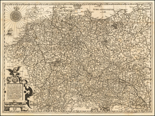 Netherlands, Austria, Poland, Czech Republic & Slovakia and Germany Map By Jean Le Clerc