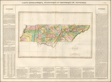 South and Tennessee Map By Jean Alexandre Buchon