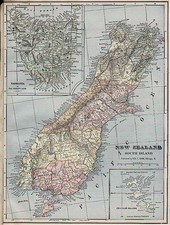 Australia & Oceania and New Zealand Map By George F. Cram