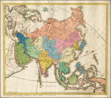 Asia and Asia Map By W. C. Rucker