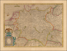 Germany Map By Jodocus Hondius  &   Gerard Mercator