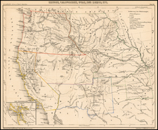 Plains, Southwest, Rocky Mountains and California Map By Henry Lange