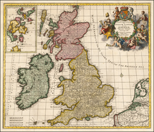 British Isles Map By Johannes Covens  &  Cornelis Mortier