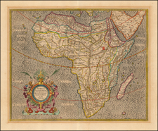 Africa Ex magna orbis terre descriptione Gerardi Mercatoris desumpta Studio & insustrai G.M. Iunioris By Gerard Mercator