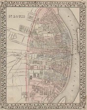 Midwest Map By Samuel Augustus Mitchell Jr.