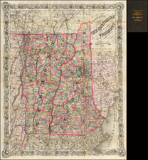 New England, New Hampshire and Vermont Map By G.W.  & C.B. Colton