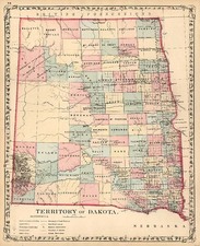 Plains Map By Samuel Augustus Mitchell Jr.