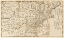 New England, Southeast and Midwest Map By Lewis Evans / Thomas Pownall