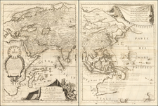 Asia and Asia Map By Vincenzo Maria Coronelli