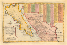 Baja California and California Map By Nicolas de Fer