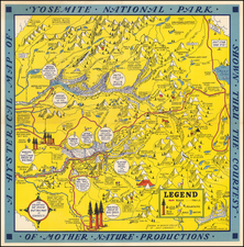 Yosemite Map By Lindgren Brothers