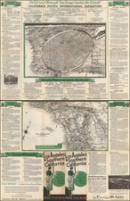 California, Los Angeles and San Diego Map By S. A.  King