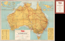 TAA  Map of the Commonwealth of Australia Showing Air Routes, Railways, Towns, Primary Industries and Routes of Explorers . .  Sixth Edition, May 1958.
