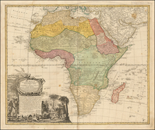 Africa and Africa Map By Homann Heirs