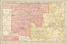 Plains, Oklahoma & Indian Territory and Southwest Map By Rand McNally & Company