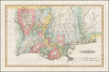 Louisiana and Southeast Map By Fielding Lucas Jr.