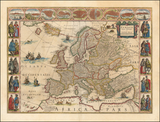 Europe and Europe Map By Willem Janszoon Blaeu