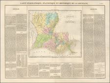 Louisiana Map By Jean Alexandre Buchon