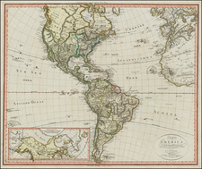 Alaska, South America and America Map By Iohann Matthias Christoph Reinecke