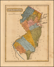New Jersey Map By Fielding Lucas Jr.
