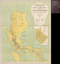 Philippines Map By Manila Railroad Company