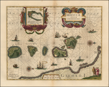 Indonesia and Other Islands Map By Willem Janszoon Blaeu