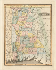 Alabama Map By Fielding Lucas Jr.