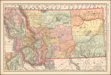 Plains, Rocky Mountains and Montana Map By William Rand  &  Andrew McNally
