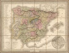 Spain and Portugal Map By Pierre Lapie