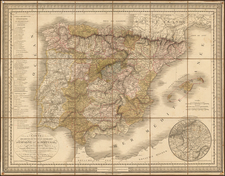 Spain and Portugal Map By Pierre Lapie