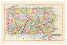 Mid-Atlantic and Pennsylvania Map By Fielding Lucas Jr.