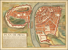 Plan de Prag Capitale du Royaume de Boheme Escalade et prise par l'Arme de France de Vavierre et de Saxe la nuit du 25 au 26 Decmb. 1741