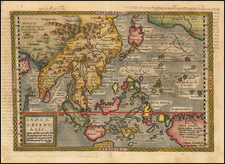 China, Japan, Korea, India, Southeast Asia, Philippines, Other Islands, Pacific, Australia and California Map By Johann Bussemachaer