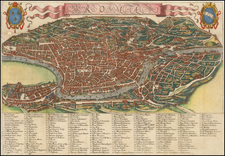 Italy and Rome Map By Johann Heinrich von Pflaumern