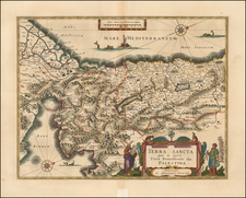 Holy Land Map By Willem Janszoon Blaeu