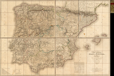 Spain and Portugal Map By William Faden