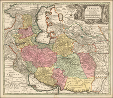 Central Asia & Caucasus and Middle East Map By Tobias Conrad Lotter