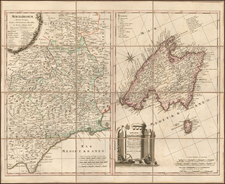 Spain and Balearic Islands Map By Homann Heirs