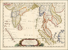 Partie Meridionale De L'Inde En deux Presqu'Isles l'une deca et l'autre Gange . . .1654