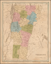 New England Map By Thomas Gamaliel Bradford