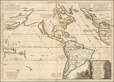 Australia & Oceania, Pacific, Oceania, California as an Island and America Map By Nicolas Sanson