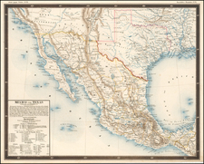 Texas, Southwest, Rocky Mountains, Mexico and California Map By George Bauerkeller