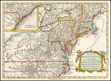 Part of North America; comprehending the Course of the Ohio, New England, New York, New Jersey, Pensilvania, Maryland, Virginia, Carolina and Georgia By John Barrow