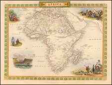 Africa and Africa Map By John Tallis