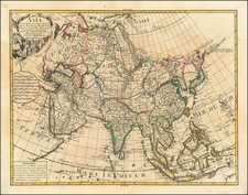 Asia and Asia Map By Jeremias Wolff