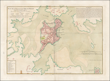 New England, Massachusetts, Boston and American Revolution Map By Jacques Nicolas Bellin  &  Jean Lattré