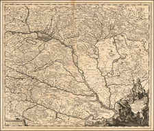 Austria and Hungary Map By Johannes De Ram