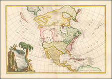 Alaska and North America Map By Jean Janvier