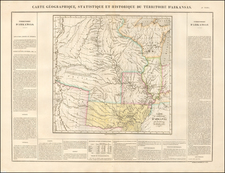 Arkansas, Texas, Midwest, Plains, Southwest and Rocky Mountains Map By Jean Alexandre Buchon