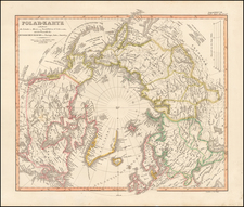 Northern Hemisphere and Polar Maps Map By Adolf Stieler